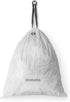 Brabantia PerfectFit Trash Bags, Size M/16 Gal, Thick Plastic Trash Can Liners with Drawstring Handles (40 Bags)