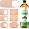 Pexihoap 30Pcs Adhesive Castor Oil Patch with 7oz Organic Castor Oil Cold Pressed,