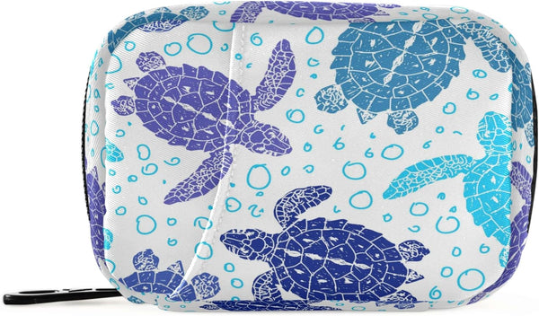 Naanle Vintage Sea Turtle Pill Box 7 Day Pill Case Travel Pill Organizer
