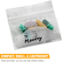 Pill Pouch Bags, Pack of 100, 3" x 2.75" Disposable Plastic Travel Pill Bags with Write-on Labels