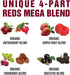 Peak Performance Organic Reds Superfood Powder, Best Tasting Organic Red Juice Super Food with 25+ All Natural