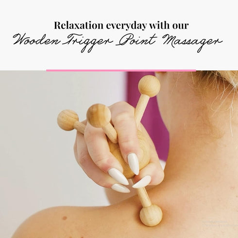tuuli Accessories Trigger Point Massage Tool, Multi-Functional Wooden Handheld Massager for Back, Neck, Shoulder