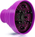Universal Collapsible Hair Dryer Diffuser Attachment, Lightweight Portable Travel Tool for Most Blow Dryers - Purple
