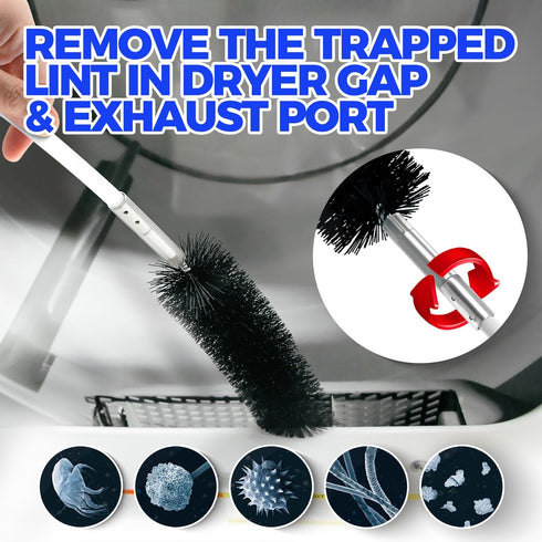 Holikme 16 Feet Dryer Vent Cleaning Brush Kit, Lint Remover, Fireplace Chimney Brushes, Extends Up to 16 Feet