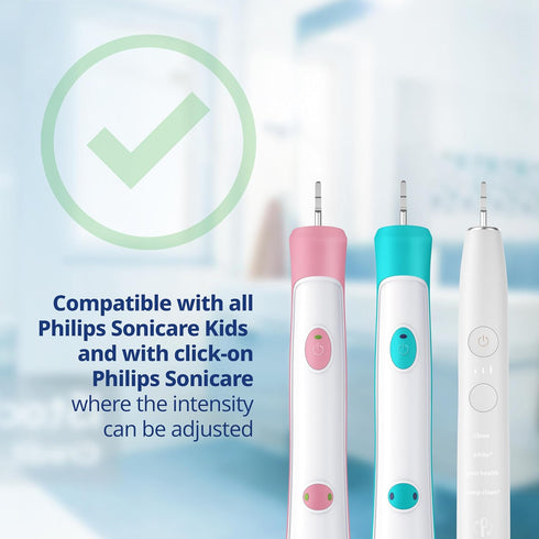 Kids Mini Toothbrush Heads Compatible with Philips Sonicare, Replacement Heads for Ages 3 to 6, Pink - HX6038-8 Pack