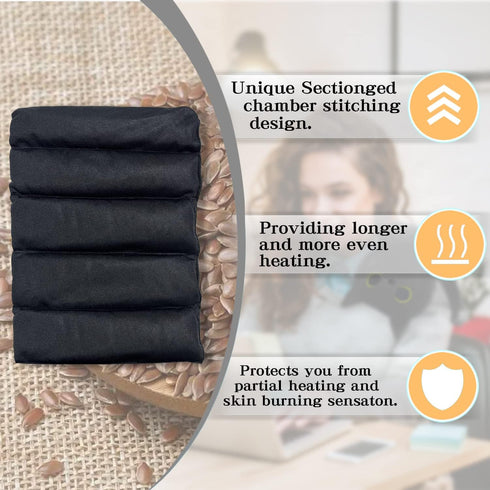 Microwave Heating Pad for Pain Relief, 17" x 9" Microwavable Heating Pads for Cramps, Back Pain, and Muscles