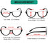 Eyekepper 4 Pack Reading Glasses, Large Frame Oversize Ladies Half Moon Design Readers