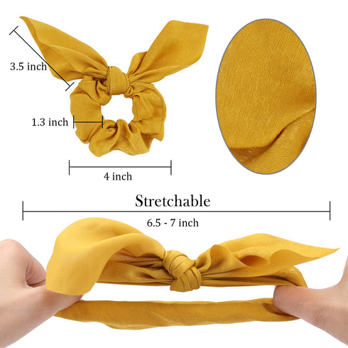 Jaciya Satin Silk Scrunchies - Women's Hair Ties for Ponytails, Thick Hair, No Damage