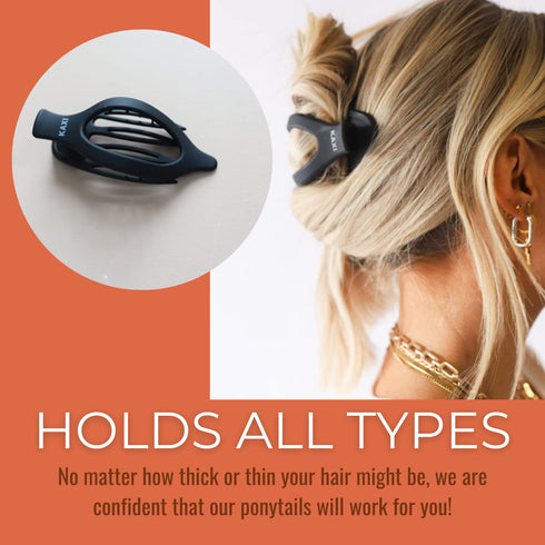 Laydown 2.0 Hair Clip Claw, Perfect for Thick & Thin Hair with Strong Clip Teeth, Available in 7 Colors (Emerald Green)