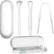 Set of 3 Tongue Scrapers for Adults, Tough Metal Tongue Cleaner with Storage Case, Stainless Steel for Fresh Breath