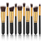 10pcs Premium Synthetic Mini Makeup Brush Set: Eyeshadow, Powder, Eyebrow, Eyeliner, Blush, Foundation & Concealer -