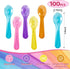 Mini Spoons - 100PCS Disposable Dessert Spoons, Plastic Cutlery for Ice Cream, Cake, Jelly, Pie, Yogurt, Party