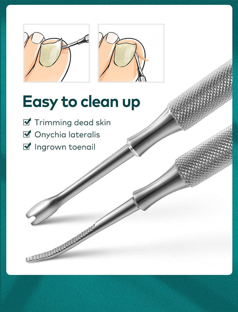 MR.GREEN Nail Clippers for Thick & Ingrown Toenails, Heavy Duty Professional Tools with Rubber Handle