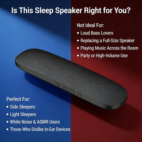 Gummy Glow Bone Conduction Sleep Speaker Under Pillow, Ultra-Thin Non-in-Ear Pillow Speaker with Bluetooth & TF Card