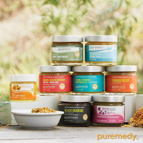 Puremedy Just Calendula Herbal Salve for Dry Skin & Irritations - Natural Organic Ointment (1 Ounce)