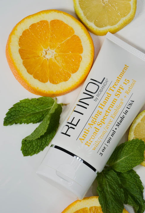 Retinol Anti-Aging Hand Treatment with Broad Spectrum SPF 15 + Cream to Repair Dry Skin