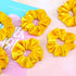 IVARYSS Yellow Scrunchies, Premium Velvet Soft Hair Scrunchy, Solid Colors Thick Elastic Bands, 12 Pack Hair