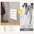 YUMIONB 12.6"X13.38" 286.6lbs Foldable Shower Seat, Modern Stainless Steel Folding Shower Seat Bench Wall Mount Bench