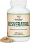 Resveratrol Supplement 500mg, 120 Capsules, Healthy Aging Support by Double Wood, 50% Trans Resveratrol