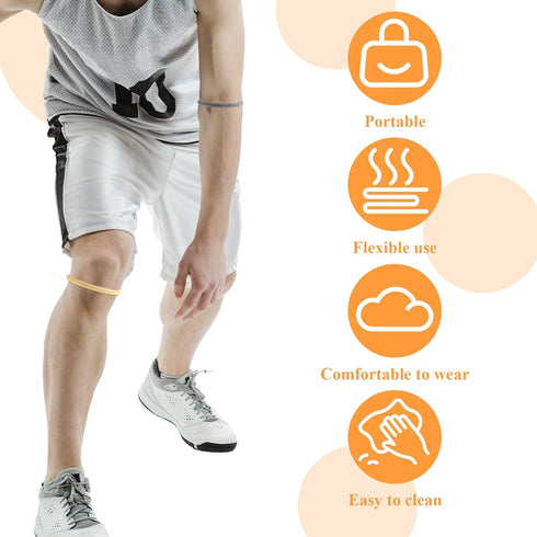 QFGasre 4pcs Patellar Tendon Support Strap Silicone Patella Knee Strap Knee Pain Relief Patella Band for Basketball