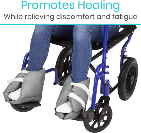 Xtra-Comfort Heel Protector Cushion (Pair) - Foot Boot for Swollen Feet, Sore Ankles, Pressure Ulcers, Sleeping