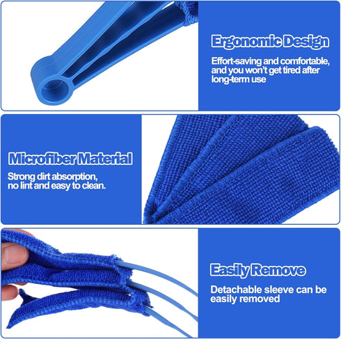 Set,Blind XANGNIER Window Blind Cleaner Duster Tool Cleaning Tools,Washable Multi-Surface Dusting Kit for Wood