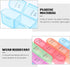 HOOWIFFY Large Capacity Portable Medicine Case Weekly Pill Organizer Sealed Moisture-Proof Compact Medicine Storage