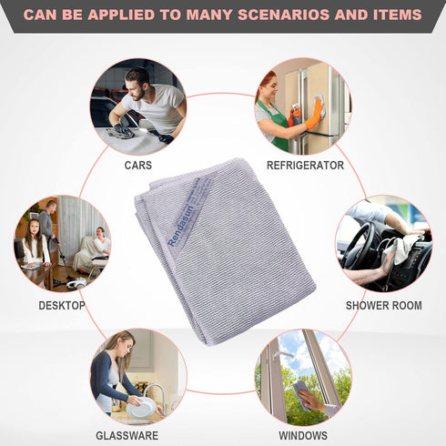 Enviro Cleaning Cloth, Reusable, Absorbent for Home, Car, Restaurant, Hotel, Soft, Clean Without Leaving Traces (Grey,