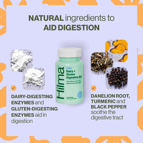 Hilma De-Bloat Bundle - Gas & Bloating Relief for Women (50 Vegan Capsules) with Lemon Balm & Peppermint