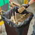 Contractor Trash Bags, 55 Gallon Heavy Duty, 10 Count, 2 MIL, 36" X 56" Large Black Flap Tie Garbage Bags