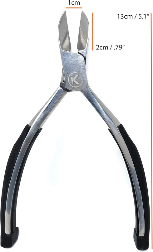 Kohm Toenail Clippers with Soft Rubber Handle for Easy Use & Precision Cutting, Thick, Fungal & Ingrown Nail Cutter