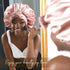 YANIBEST Satin Bonnet for Sleeping, Double Layer Satin Lined Hair Bonnet with Tie Band for Women