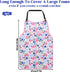 Quilax Adult Bibs for Women, Flower Pattern Adult Bibs for Seniors with Top Pocket Crumb Catcher, Waterproof Reusable