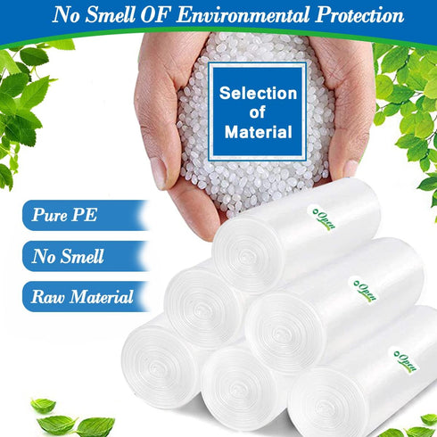 4 Gallon Trash Can Liners, Small Clear Garbage Bags, Extra Strong 4 Gal Trash Bag, 300 Counts