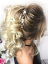 JAKAWIN Rhinestone Bride Wedding Hair Pins, Silver Crystal Hair Piece Bridal Accessories for Women (Pack of 3)