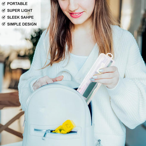 Transparent Toothbrush Case 2 Packs, Travel Size Plastic Holder, 7.87 x 2.36 x 1.18 inches, Portable for 2 Toothbrushes