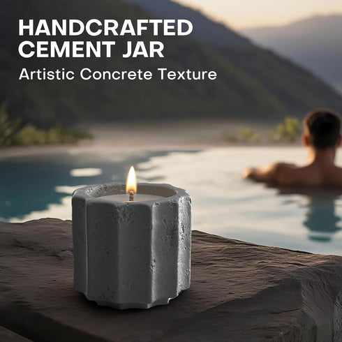 JueOne Set 6 Pack Set, Scented Candles for Home, Natural Soy Wax Candle Gift Non-Toxic Cement Jar Candles, Luxury