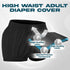 Menpol 2 Adult Plastic Pants Diaper Cover, High Waist Rubber Incontinence Pant Washable, Reusable Plastic Underwear
