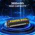 USB AA Battery Lithium, USB Rechargeable AA Batteries 1.5V 3600mWh Over 1000 Cycles with 4-in-1 Charging Cable, 4-Pack