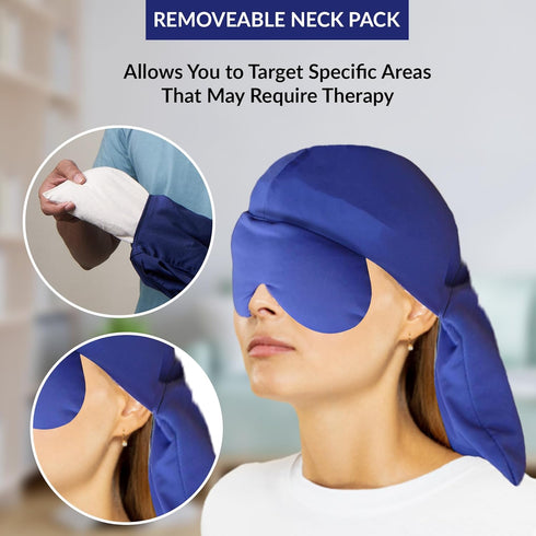 Sinus Pressure Cap | Hot/Cold Aromatherapy for Deep Pain Relief | Headache Relief Ice Pack Mask