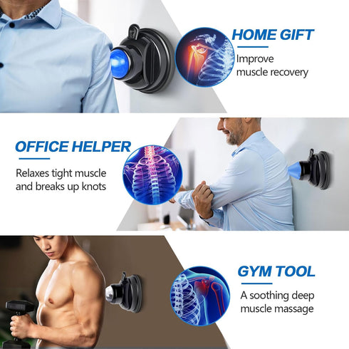 Mountable Massage Ball, 3 in 1 Muscle Recovery Massager for Pain Relief, Myofascial Release, Ideal Gifts for Loved Ones