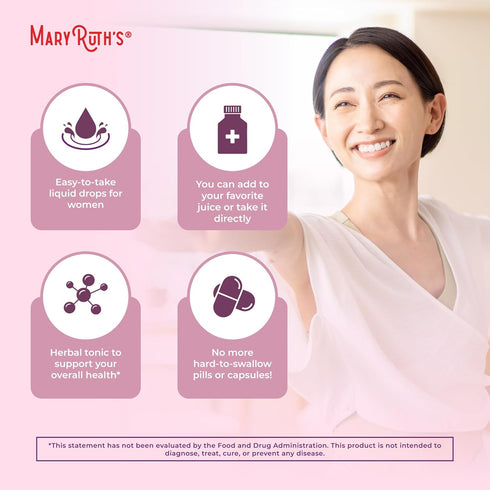 MaryRuth Organics USDA Organic Women's Wellness Liquid Herbal Supplements | Includes Stinging Nettle, Raspberry Leaf
