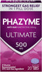 Phazyme Gas Relief, Ultimate Bloating Relief for Adults, 500 mg Simethicone Fast Gels, 20 Count