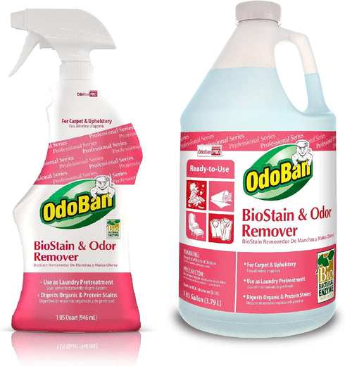 OdoBan Professional Cleaning and Odor Control Solutions, Ready-to-Use Biostain and Odor Remover, 32 oz