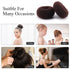 HOFASON Hair Bun Maker Donut, 31 Pcs with Small Hair Donuts, Hair Elastic Bands, and Hair Pins, Brown