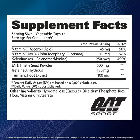 GAT Sport Essentials Liver Cleanse Multivitamin, 60 Count