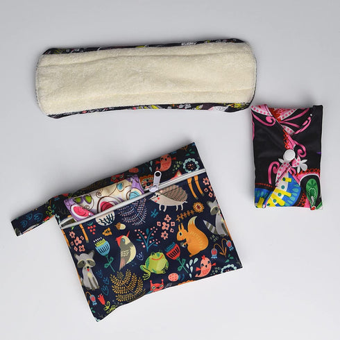ReUseLife 12 10 inch Pieces Cloth Menstrual Pads,Reusable Sanitary Pads,Size Regular,Unscented