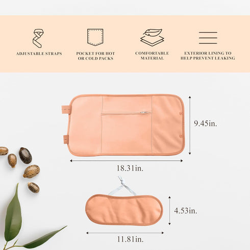 Pack 16 oz Pack Handcraft Blends Castor Oil Wrap | Organic Castor Oil | Reusable Wraps | Durable Comfortable Wraps |