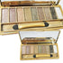 Sparkle Eyeshadow Palette & 9 Colors Shimmer Makeup Palette & Cosmetic Brush Set, Gold Glitter, Highly Shining