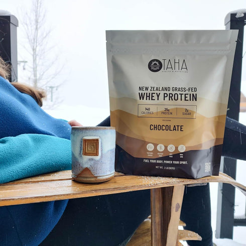 Taha Health & Nutrition Chocolate Whey Protein Concentrate Powder, 25g Protein, 2LB, Gluten Free